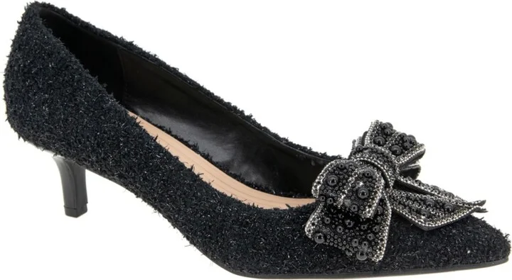 BCBGeneration Women's Dovi Bow Kitten Heel Dress Pumps