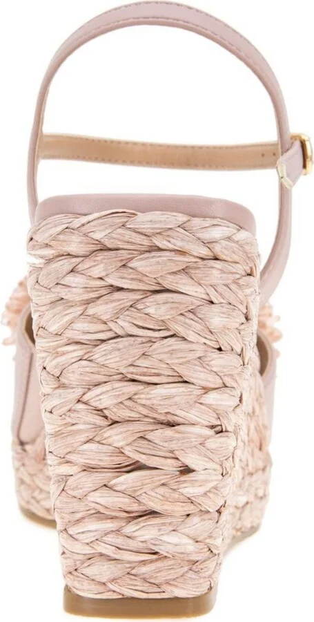 BCBGeneration Women's Erika Raffia Flower Wedge Sandals - Image 3
