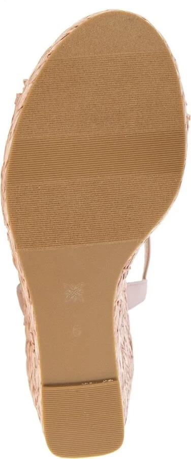 BCBGeneration Women's Erika Raffia Flower Wedge Sandals - Image 5