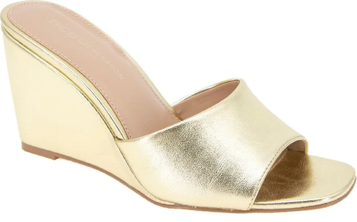 BCBGeneration Women's Glam Sliver Wedge Sandal