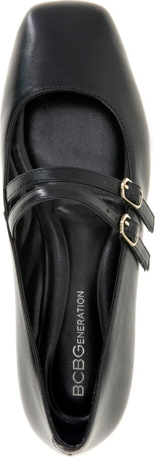 BCBGeneration Women's Harisa Slip-On Buckle Square Toe Mary Jane Ballet Flats - Image 9