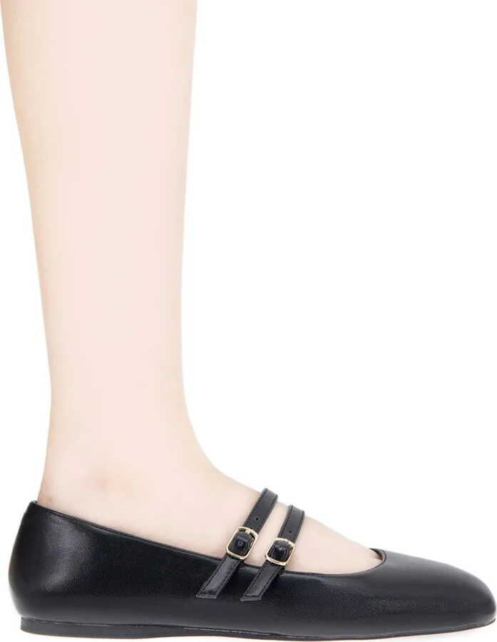 BCBGeneration Women's Harisa Slip-On Buckle Square Toe Mary Jane Ballet Flats - Image 11
