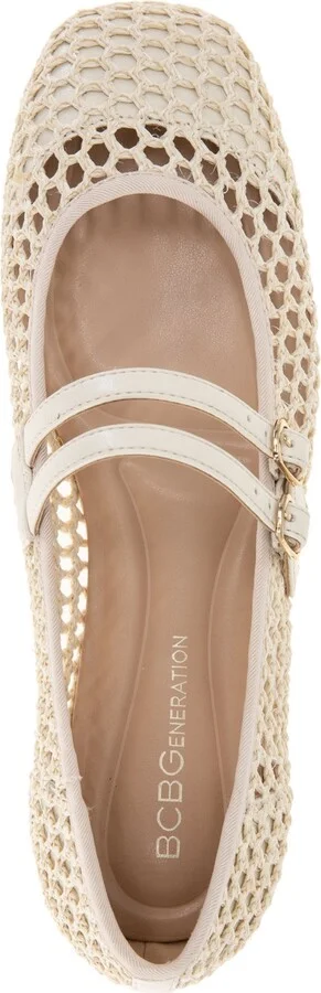 BCBGeneration Women's Harisa Woven Square-Toe Mary Jane Ballet Flats - Image 4