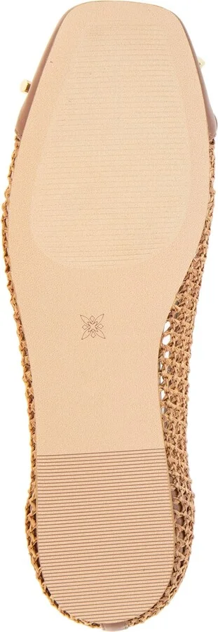 BCBGeneration Women's Hartly Woven Raffia Square Toe Ballet Flats - Image 5