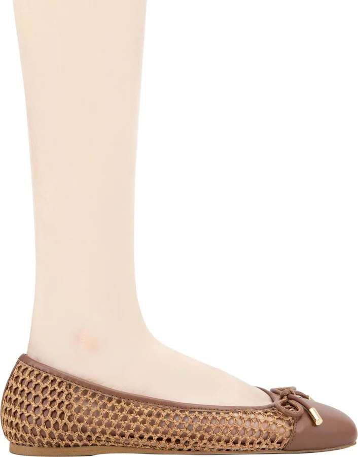 BCBGeneration Women's Hartly Woven Raffia Square Toe Ballet Flats - Image 6