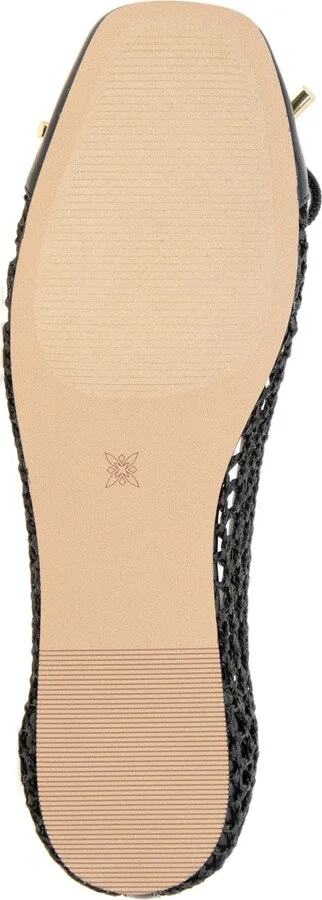 BCBGeneration Women's Hartly Woven Raffia Square Toe Ballet Flats - Image 10