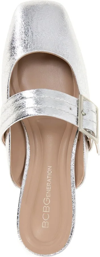 BCBGeneration Women's Hope Square Toe Buckle Slide Flat Mules - Image 8