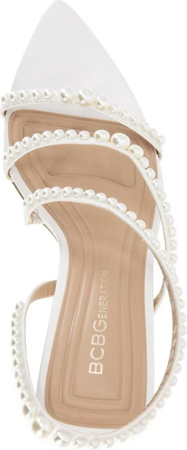 BCBGeneration Women's Imani Cultivated Pearl Strappy Dress Sandals - Image 4