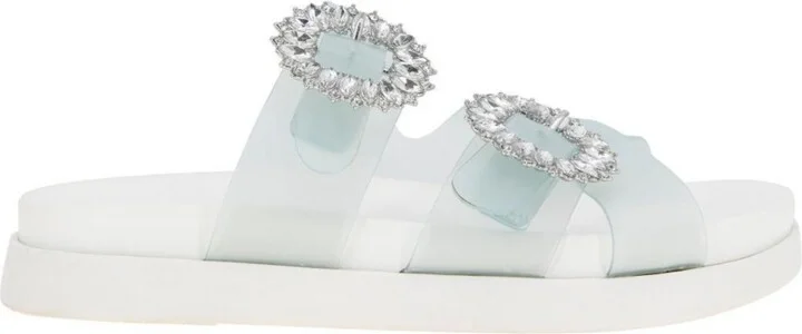 BCBGeneration Women's Jia Rhinestone Buckle Flat Sandals - Image 2
