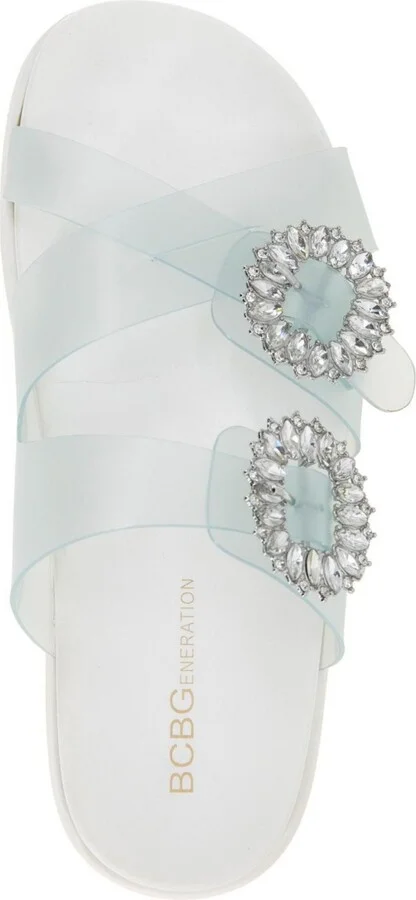 BCBGeneration Women's Jia Rhinestone Buckle Flat Sandals - Image 4