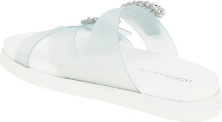 BCBGeneration Women's Jia Rhinestone Buckle Flat Sandals - Image 6
