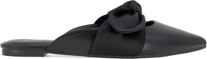 BCBGeneration Women's Kandy Slip-On Pointy Toe Bow Dress Flats - Black/Black - Image 2