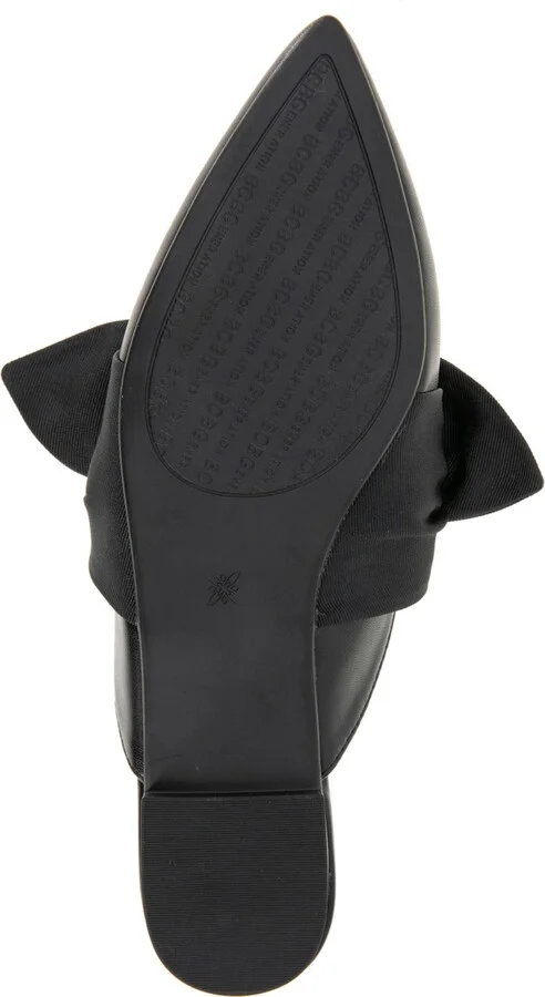 BCBGeneration Women's Kandy Slip-On Pointy Toe Bow Dress Flats - Black/Black - Image 5