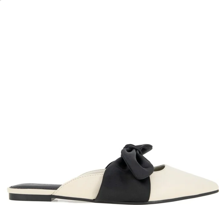 BCBGeneration Women's Kandy Slip-On Pointy Toe Bow Dress Flats - Black/Black - Image 7
