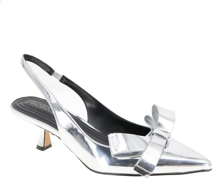 BCBGeneration Women's Kasti Slingback Kitten-Heel Bow Pumps