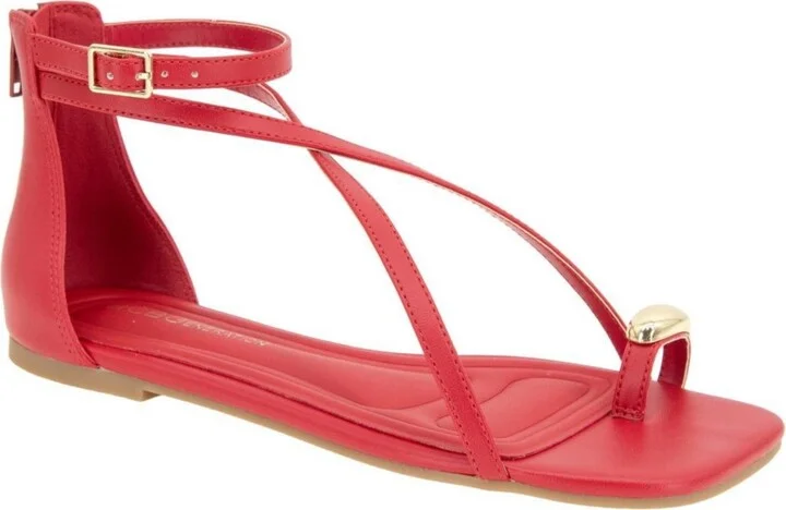 BCBGeneration Women's Kline Crisscross Toe Ring Flat Sandals