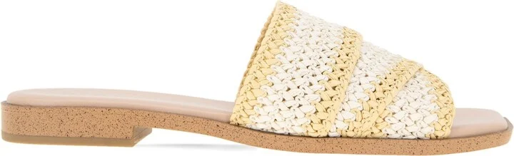 BCBGeneration Women's Lileen Slip-On Woven Raffia Flat Sandals - Viva Pink, Light Tan - Image 7