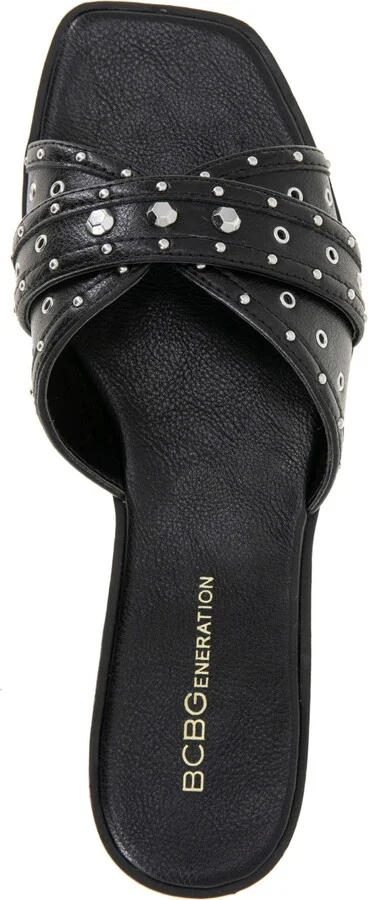 BCBGeneration Women's Lucca Studded Slide Flat Sandals - Image 4