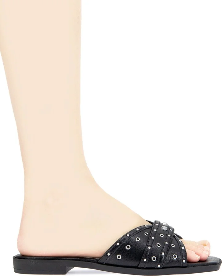 BCBGeneration Women's Lucca Studded Slide Flat Sandals - Image 6