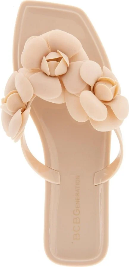 BCBGeneration Women's Lulu Floral Jelly Flat Sandals - Image 4