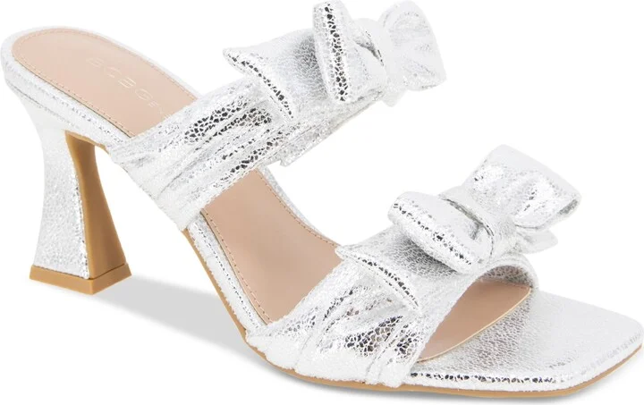 BCBGeneration Women's Ramira Double-Band Bow High Heel Dress Sandals