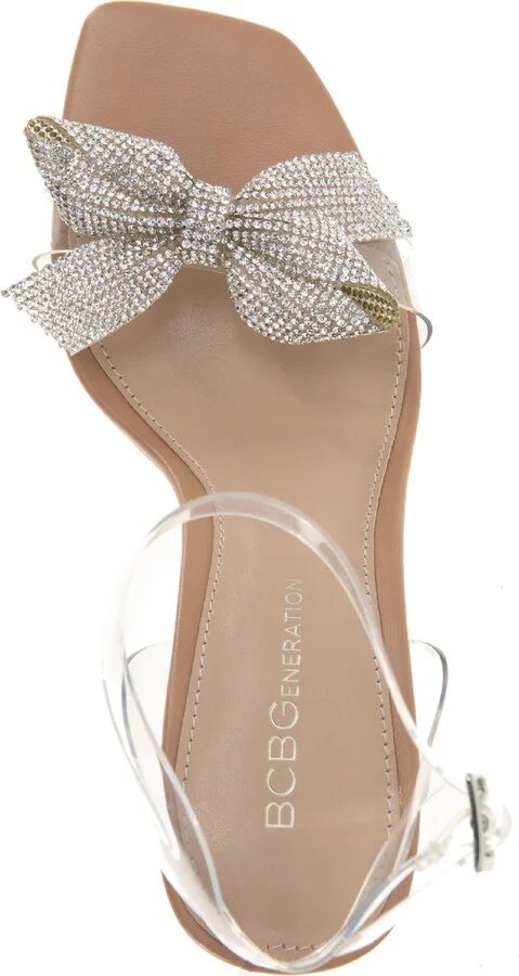BCBGeneration Women's Relso Bow Dress Sandals - Clear, Tan - Image 4