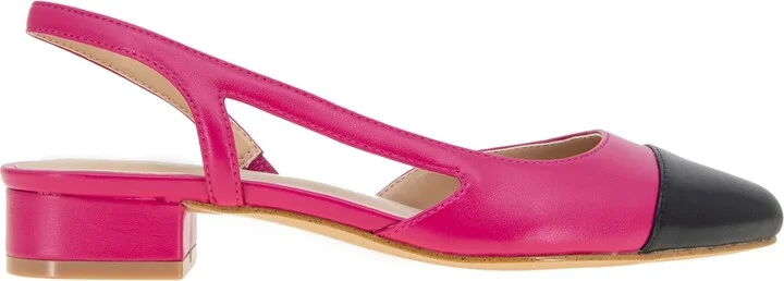 BCBGeneration Women's Tillie Cap Toe Slingback Block Heel Pumps - Viva Pink/Black - Image 2