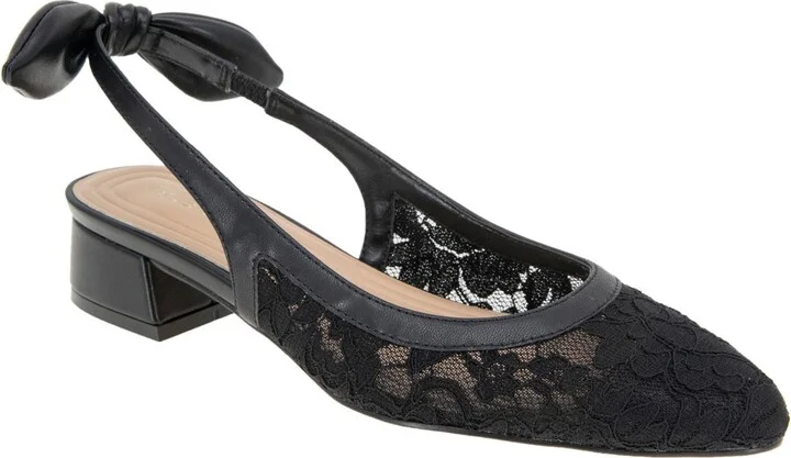 BCBGeneration Women's Torna Lace Slingback Block Heel Pumps