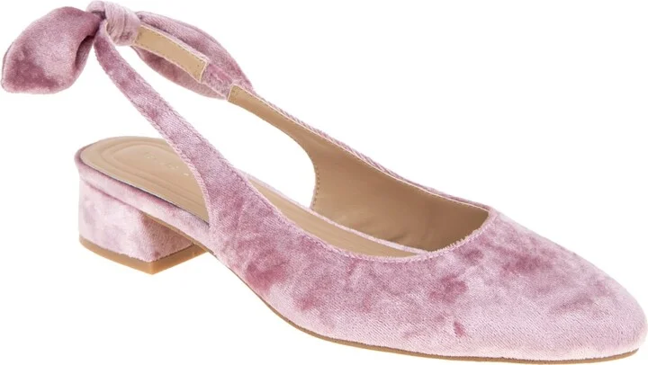 BCBGeneration Women's Torna Velvet Slingback Block Heel Pumps