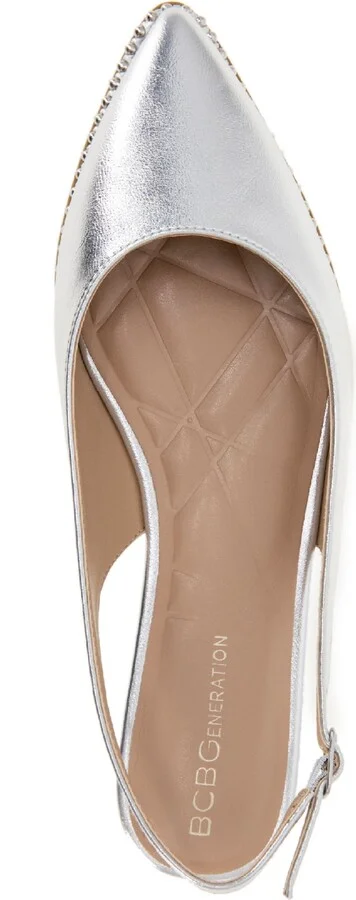 BCBGeneration Women's Valerie Studded Slingback Pointed-Toe Flats - Image 4