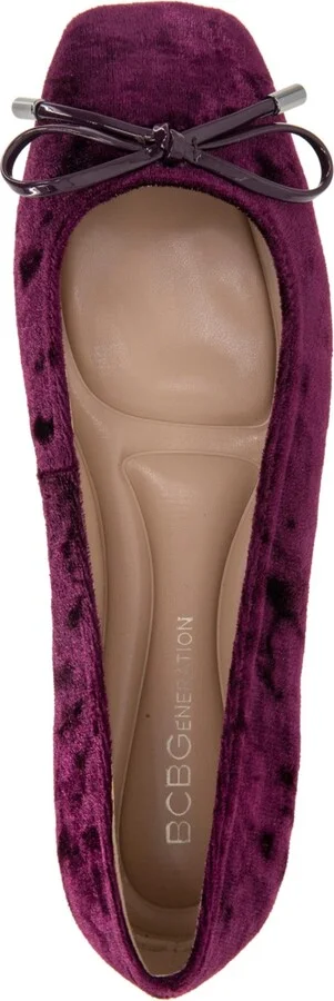 BCBGeneration Women'sÂ Hartly Square Toe Bow Ballet Flats - Image 4
