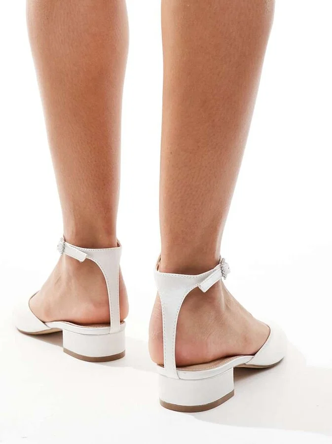 Be Mine Bridal Catherine flat shoes in ivory - Image 3