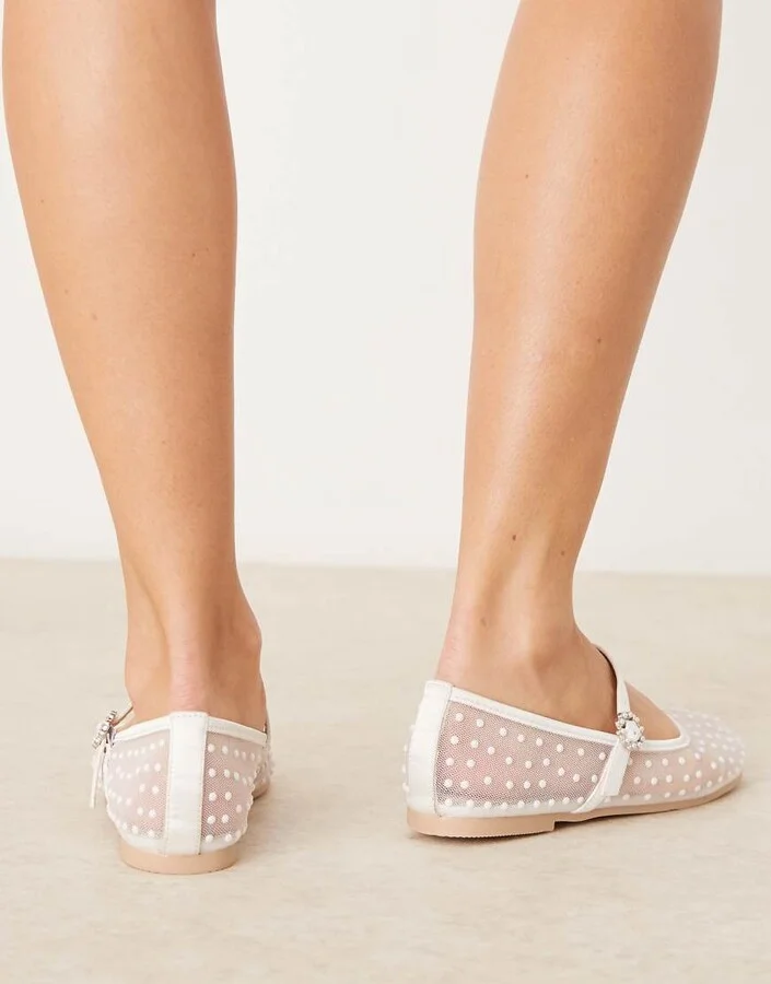 Be Mine Bridal Talia slippers in ivory - Image 2
