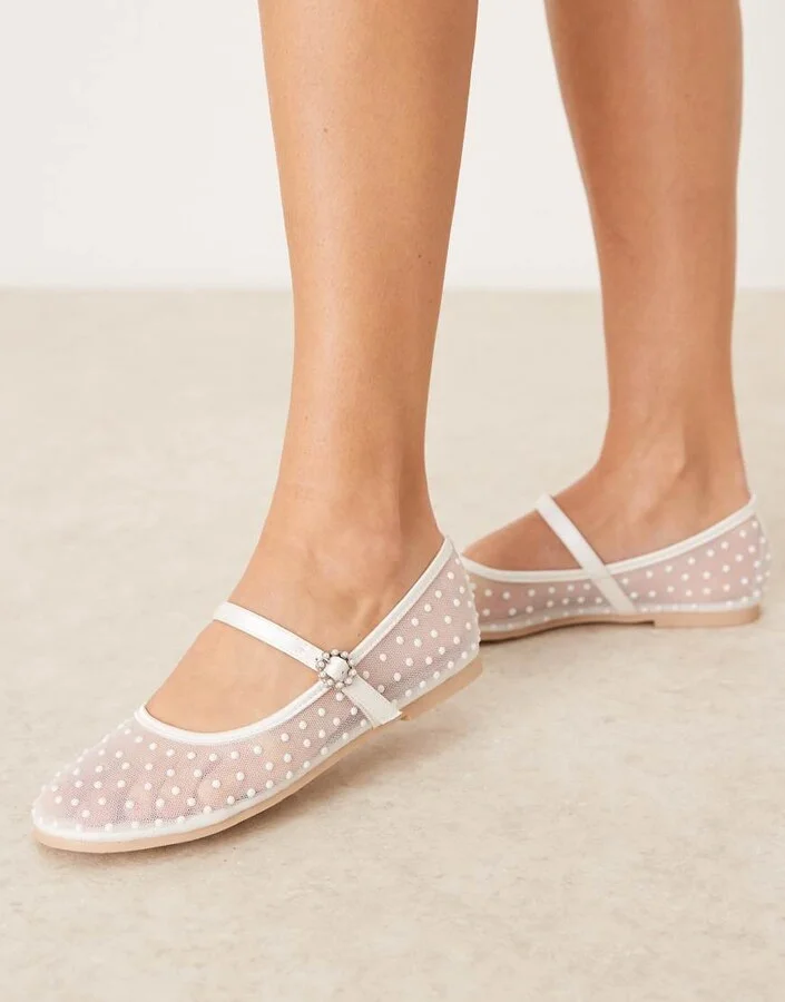 Be Mine Bridal Talia slippers in ivory