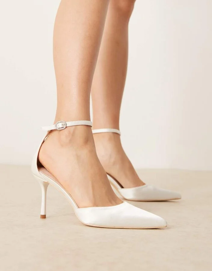Be Mine Bridal Vennie kitten heel shoes in ivory