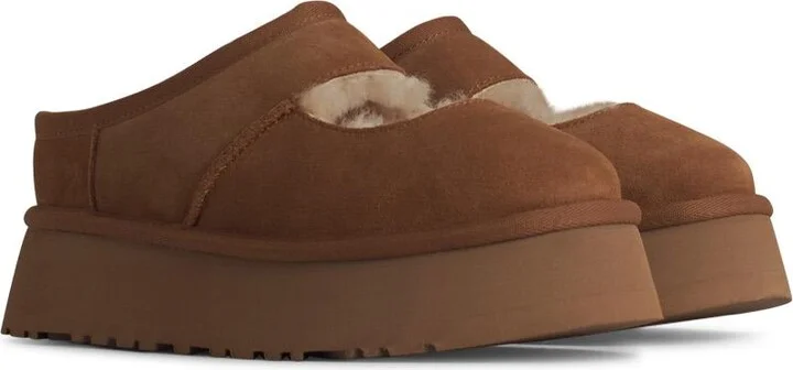 'bea Mary' Beige Suede Slippers - Image 2