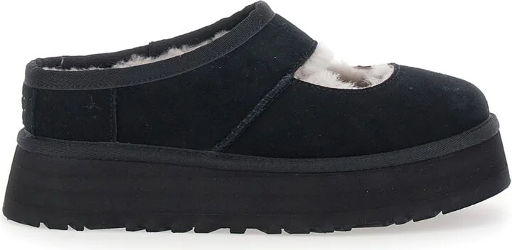 'bea Mary Jane' Black Mules With Cut-out Detail In Suede Woman