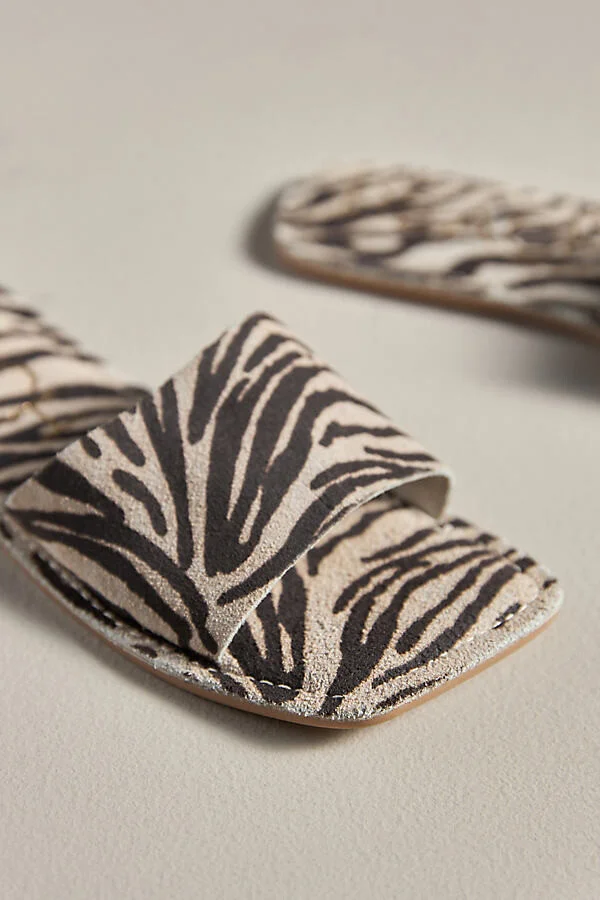 Beach Bali Suede Square-Toe Slide Sandals - Image 3