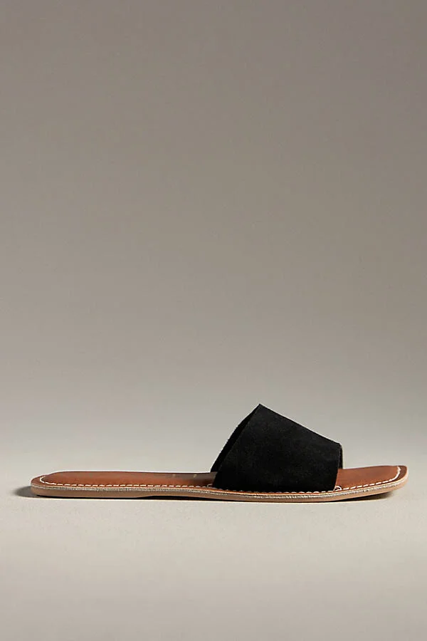 Beach Bali Suede Square-Toe Slide Sandals - Image 2