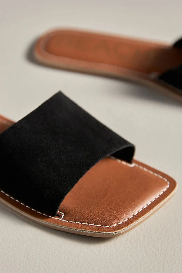 Beach Bali Suede Square-Toe Slide Sandals - Image 3