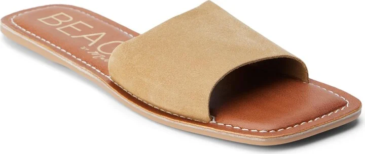 BEACH by Matisse Womens Bali Slide Flat Casual Sandals Casual - Beige - Size 6 M