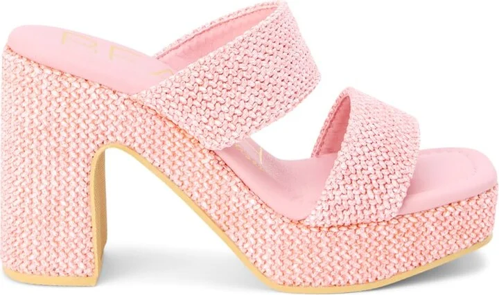BEACH by Matisse Womens Gem Platform Block Casual Sandals Casual High Heel 3" & Up - Pink - Size 7 M