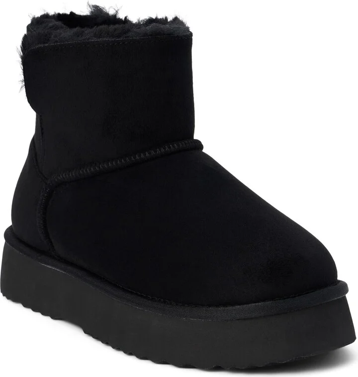 BEACH by Matisse Womens Yukon Round Toe Pull On Platform Casual Boots Ankle Low Heel 1-2" - Black - Size 7 M