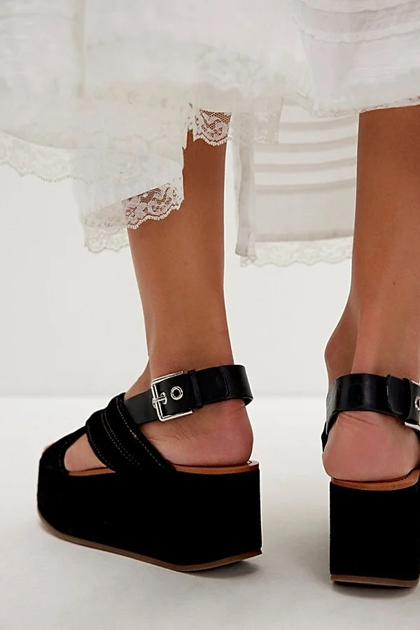 Beach Club Solid Platform Sandals - Image 3