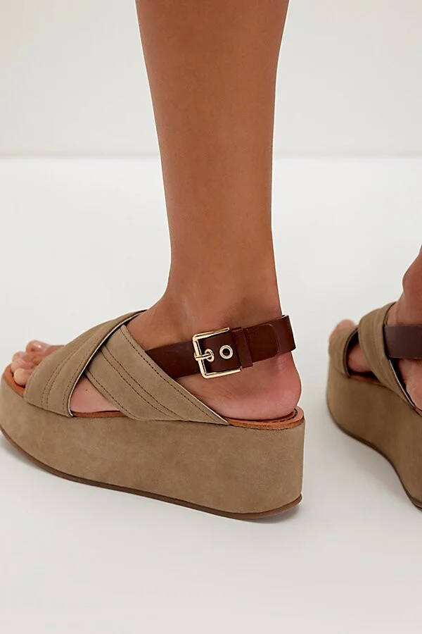 Beach Club Solid Platform Sandals - Image 3