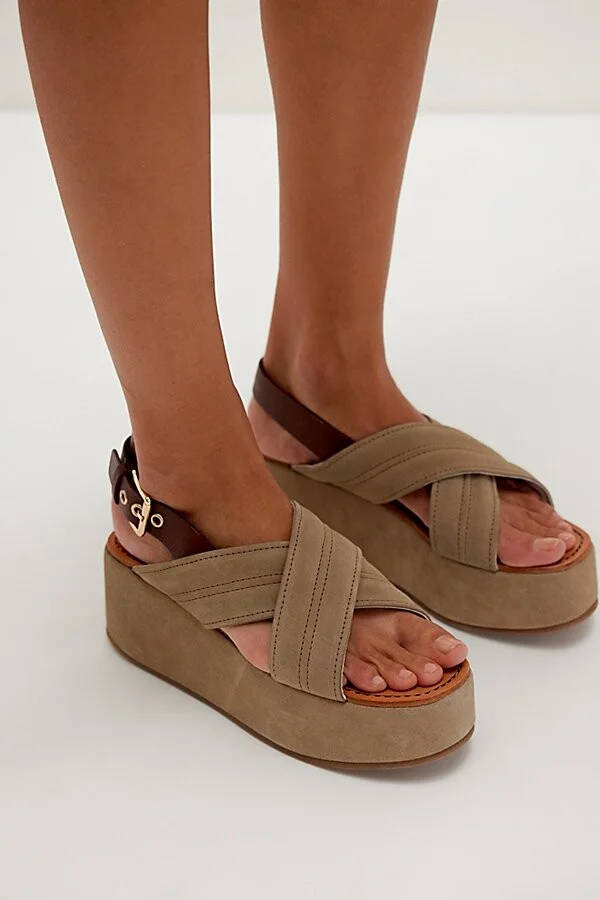Beach Club Solid Platform Sandals