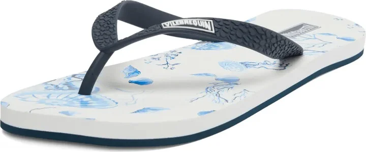 Beach-Print Flip Flops