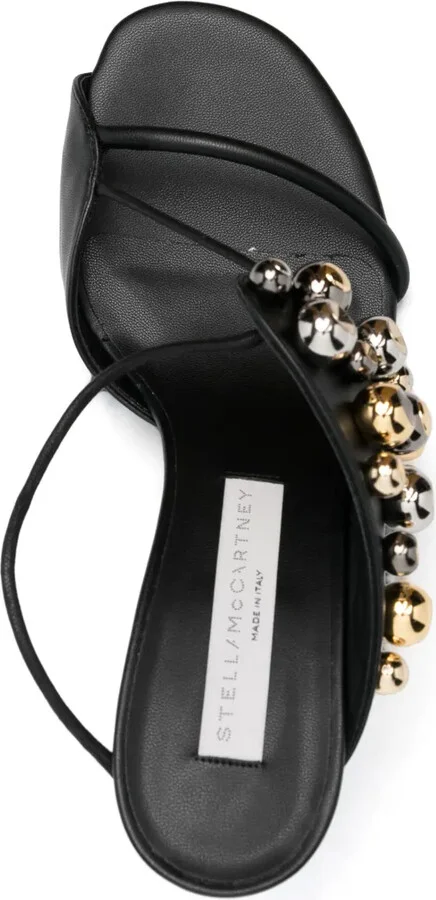 Bead-Embellished 90mm Artificial-Leather Sandals - Image 4