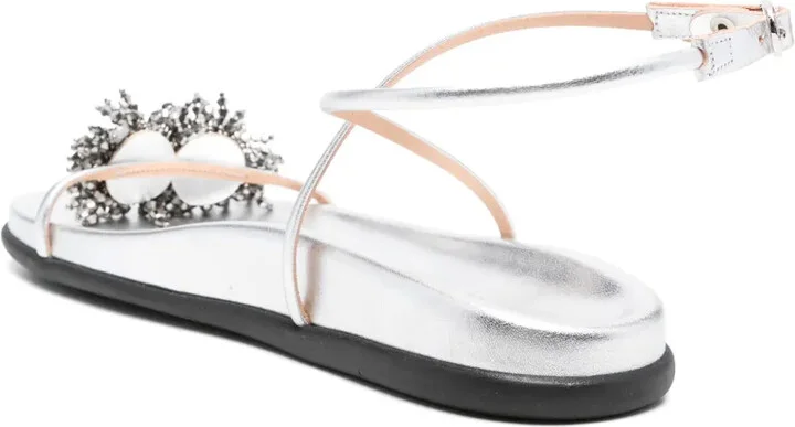 Bead-Embellished Ankle-Strap Sandals - Image 3
