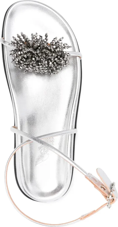 Bead-Embellished Ankle-Strap Sandals - Image 4